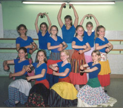 dancers in Spanish dance class