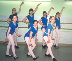 dancers in tap class